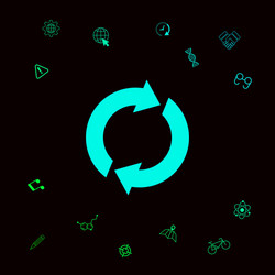 reset button reload arrows graphic elements vector image