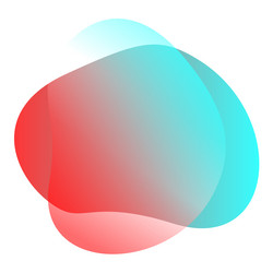 blue red blob shape free from for background vector image