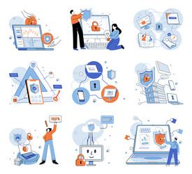 Database Security Concepts vector image