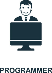 Programmer icon creative element design from vector