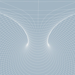 wireframe torus with connected lines and dots vector image