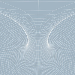 wireframe torus with connected lines and dots vector