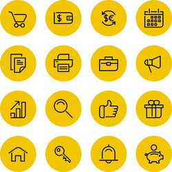 Thin line icons set for web and mobile vector