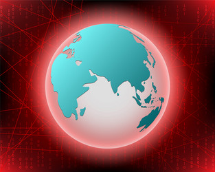 world cyber attack by hacker concept background vector image