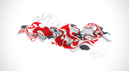 abstract wave is made in a frame style template vector image