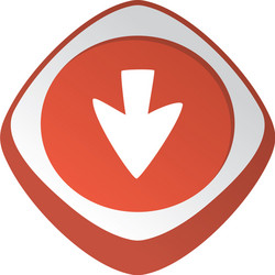 arrow cursor glossy color app icon button game vector image