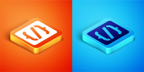 isometric programming language syntax icon vector image