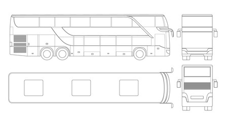 Luxury Double-Decker Coach Vector Image