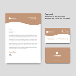 professional creative letterhead and business Vector Image