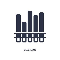 diagrams icon on white background simple element vector image