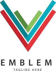 Emblem logo template design Royalty Free Vector Image