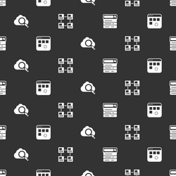 Set search engine loading data window cloud vector