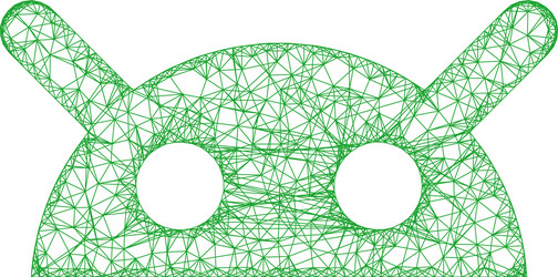 web net robot head icon vector image
