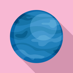 neptune planet icon flat style vector