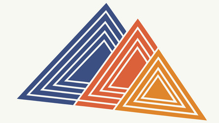 overlapping geometric triangles abstract layered vector image