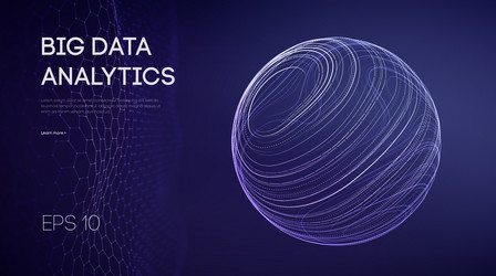 AI Data Network Sphere vector image