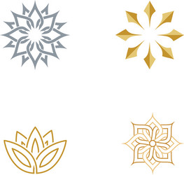 beauty flower icon vector