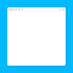 blank web browser window with toolbar and search vector