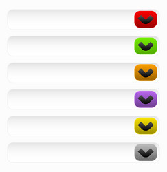 Generic or drop down buttons with arrow vector