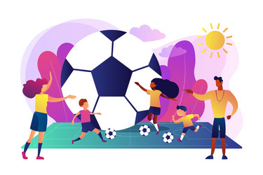 Soccer camp concept vector