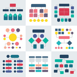 Workflow & Hierarchy Diagrams vector image