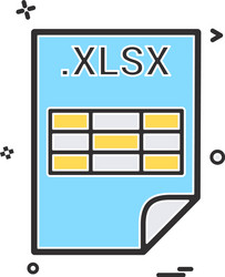 xlsx application download file files format icon vector image