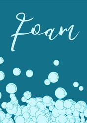 Background with bubbles of shampoo or soap foam vector