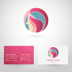 beauty business card vector