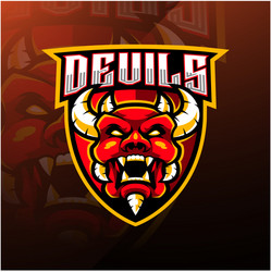 Devil Mascot Logo - Esports Vector Image
