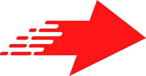 Flat rush right arrow icon vector