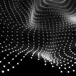 network background connection structure wireframe vector image