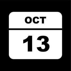 October 13 Calendar Vector Images (over 100)