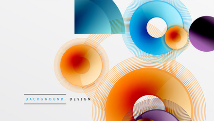 abstract colorful circles lines create dynamic vector image