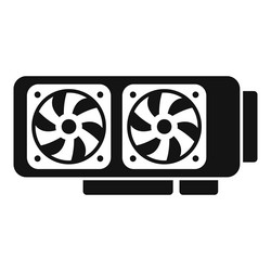 gpu hardware icon simple computer card vector