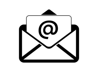 phone email fax icon on a white background vector