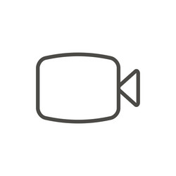 Video camera icon line live stream symbol vector