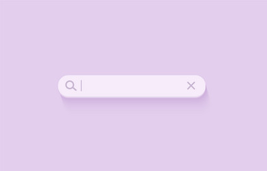 3d search bar browser button for website and ui vector image