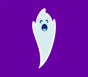 halloween font i letter ghost cartoon character Vector Image