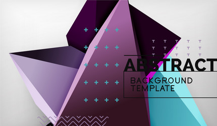abstract color triangles geometric background vector image