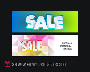 abstract set of modern horizontal website vector image
