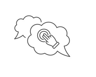 touchscreen gesture line icon click hand sign vector image