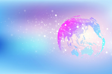 global network connection geometric abstract vector image
