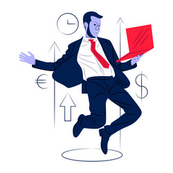 man in shadow sharp lines style vector image
