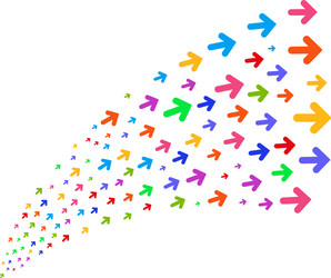 source stream of arrow direction vector image