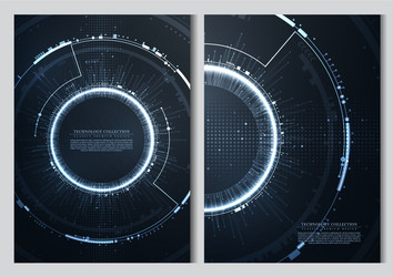 technology futuristic abstract computer system vector image