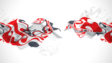 abstract wave is made in a frame style template vector image
