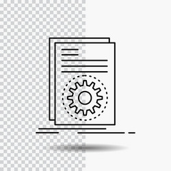 code executable file running script line icon vector image