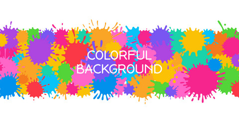 Paint splash colorful background for holi festive vector