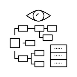 problem hierarchy vision line icon vector