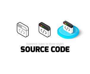 source code icon in different style vector image
